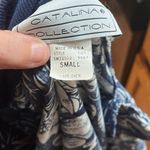 Catalina Vintage Collection Womens 1990s Blue Floral Leaf Blazer Jacket Small Photo 4