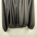 Fifteen Twenty Black Long Sleeve Tie Front Lightweight Blouse Size M Photo 2