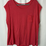 Calvin Klein Women’s Mixed Media Pocket Tee Hot Pink 3X Casual Work Office Photo 0