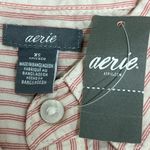 Aerie  Womens Ivory & Pink Striped Long Sleeve Button Down Shirt - Size XS - NWT Photo 4
