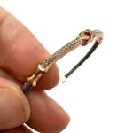 Stella & Dot ‎ Resilience Cuff bracelet rose gold pave Bangle Vintage Photo 2