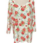 Pioneer Woman Women's Blouse 3/4 Sleeve V Neck Blouse Sweet Garden Floral Sz XL Photo 2