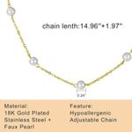 Dainty Gold Necklaces /Pearl Choker Necklace /Pearl Necklaces for Women Photo 6