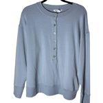 Athleta Women’s Sz Medium Balance Henley Sweatshirt Top | Blue Star Style 985543 Photo 1