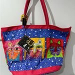 Vintage Laurel‎ Burch Colorful Cat Purse Tote Photo 0
