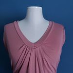New York And Company V-Neck Ruched Shell Photo 1