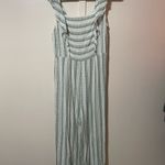 Hem & Thread Hem y thread Striped White Jumpsuit with Ruffle Details Photo 2