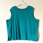 Ming Wang  | Forest Green Sleeveless Top Sz 3X Photo 0