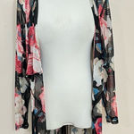 Rainbow Y2K Sheer Floral Maxi Duster L/XL Black Size L Photo 0