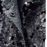 ZARA NWOT All Over Heavy Sequins Bloggers Fave Jacket / Blazer Black Medium Wool Photo 4