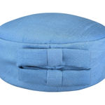 Blue Round Pillbox Hat Mini Hat Fascinator Bow Accent Photo 0