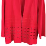 Ming Wang Like New  Sweater Red Black Size XL Petite Photo 4