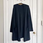Jenni Kayne • Sweater Coat cardigan black merino wool yak knit minimalist open Size XS Photo 1