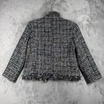 Chico's  Tweed Jacket Fringe Career Wear Business Casual Blazer‎ Vintage Medium Photo 2