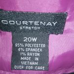 Courtenay Stretch 20W Striped Black Workwear Dress Pants Purple Photo 6