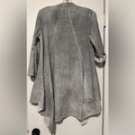 XCVI  Button Front Tunic Shirt Cotton Roll Tab Sleeve Gray size M Photo 2