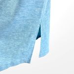 60s Vintage Blue A Line Sleeveless Tunic Open Front Shirt Dress Nautical Buttons Size M Photo 3