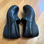 Dr Scholls Shoes Womens 8.5 M Work Clogs Wedge Slip On Black Leather Round Toe Photo 10