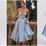 House Of CB  XL A-C 'Mademoiselle' Cinderella Blue Tulle‎ Midi Dress NWOT Photo 2