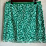 J.Crew  Kelly Green Floral Embroidered Overlay Skirt Photo 0