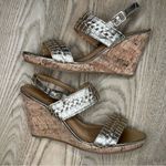 Jack Rogers  Tinsley High Wedge Sandals Metallic Gold Leather Womens Size 9 Photo 7