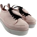 Melissa x Sanrio Hello Kitty Pink Platform Sneakers Lace Up Rubber Low US 6 Photo 1