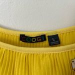 COOGI  pleated Yellow‎ dress Removeable straps Ruffled Maxi Dress Large(no belt) Photo 5