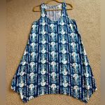 Lilly Pulitzer Women's Melle Dress in Indigo Get in Line Size Medium Nautical Photo 3