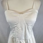 White corset top smocked 100% cotton sundress size medium Photo 2
