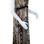 Elementz Maxi Dress Sz M Sleeveless Multi color animal print Brown Beach summer Photo 3