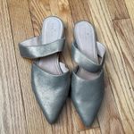 Caslon Leather Metallic Shiny Sandals Flats Slip On Strap Iridescence Holographic minimalist Photo 1