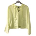 J.Crew  Towel Terry Open V Neck Hoodie Crisp Aloe BH914 NEW Photo 0