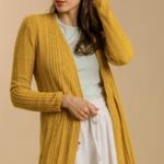 Umgee long sleeve mustard ribbed knit open cardigan Photo 2
