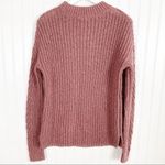 Lucky Brand Open Stitch Pullover Crewneck Knit Sweater Chunky Pink Boho Small Photo 7