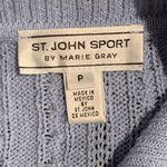 St.John Sport by Marie Gray Cardigan Sweater Navy blue and light blue Knit ZipUp Photo 3
