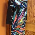 Maia Colorful Abstract Art Midi Dress Size 4 Photo 3