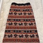 Vintage Union Made Maxi Skirt Tan Black Geometric Size M Photo 8
