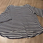 We The Free  women’s cute navy and white stripe swing shirt Photo 0