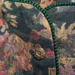 Vintage Cachet Cachet Tapestry Floral Collarless Blazer Baroque Jacket Size 7/8 Black Photo 7