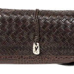Brighton  WOVEN LEATHER CONVERTIBLE FLAP ORGANIZER PURSE CROSSBODY BAG WALLET Photo 0