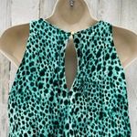 Jennifer Lopez JLO Maxi Dress Womens 4 Green Animal Print Polyester Lined Photo 4