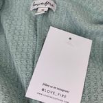 Love, Fire  | NWT | 1X | Aqua Blue Slouchy Waffle Knit Tie-Dye Sleeve Blouse Top Photo 5
