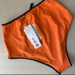 ZARA NWT HIGH-WAISTED NEON ORANGE BIKINI BOTTOMS WITH PIPING Photo 3