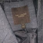 The Limited  womens small blazer business gray navy pin work casual Photo 2