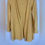 Eileen Fisher  Marigold Yellow Linen Blend Open Front Cardigan Sweater sz Medium Photo 2