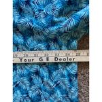 Lands' End Teal Blue Allover Tropical Palm Hawaiian Polo Shirt Womens 2X 20W-22W Photo 5