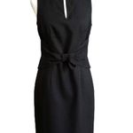 David Meister  Dress Black Sleeveless Bow Waist Sheath Cocktail Dress Size 4 Photo 12