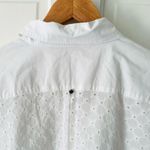 Marina Sport Oversized White Eyelet Boxy Button Up Dolman Sleeve Shirt Size 14 Photo 3