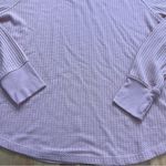 Calvin Klein Jeans Waffle Knit Hoodie Mauve Pink Thumb Holes Size L Photo 1