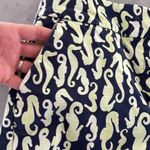 Crown & Ivy  Seahorse Scalloped‎ Womens Shorts navy and lime green pockets Size 4 Photo 3